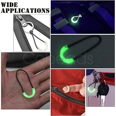 30Pcs Luminous Plastic Zipper Pulls FIND-CA0005-31-1