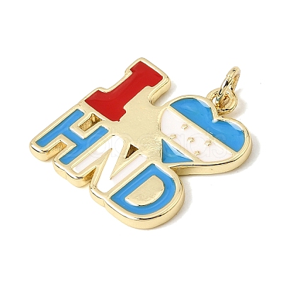 Brass Enamel Pendants KK-CBAA41C-17A-G-1