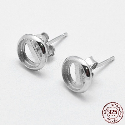 925 Sterling Silver Stud Earring Findings STER-F032-04S-1