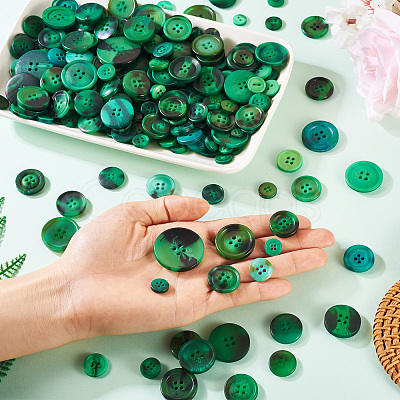 Flat Round Resin Buttons BUTT-TAC0017-01F-1