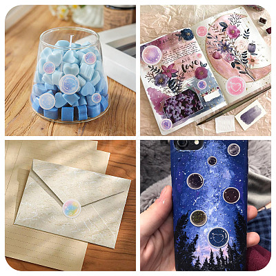 6 Sheets 6 Colors Waterproof PVC Self Adhesive Stickers DIY-TA0013-95-1