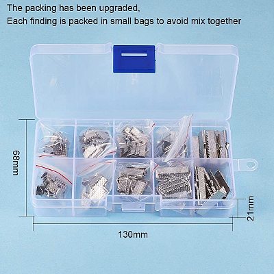 Mixed Iron Ribbon Crimp Ends Sets IFIN-PH0008-01P-1