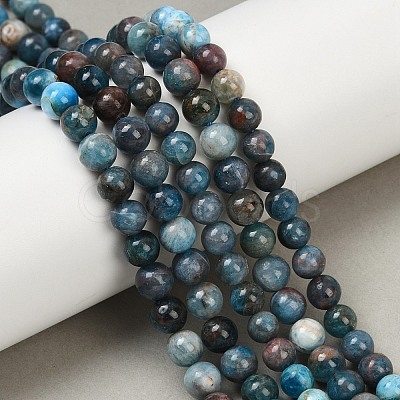 Round Natural Apatite Beads Strands G-K068-02-6mm-01-1