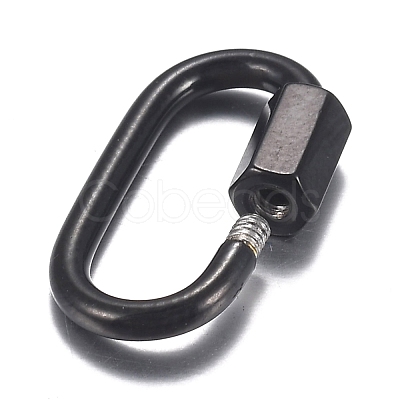 304 Stainless Steel Screw Carabiner Lock Charms STAS-H107-04B-B-1