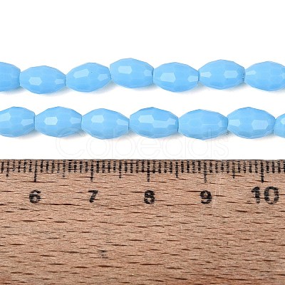Opaque Solid Color Glass Beads Strands GLAA-N071-01A-C07-1