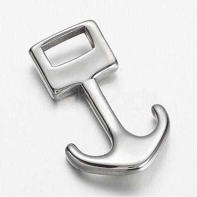 Non-Tarnish 304 Stainless Steel Anchor Hook Clasps STAS-D166-14P-1