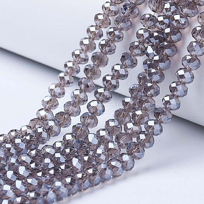 Electroplate Glass Beads Strands EGLA-A034-T1mm-A09-1