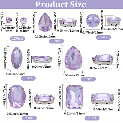 156Pcs 7 Styles Sew on Rhinestone DIY-SP0007-30G-1