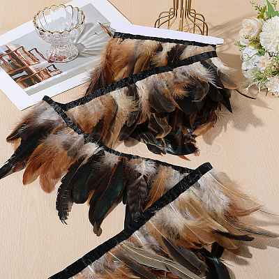 1 Bundle Fashion Feather Cloth Strand Costume Accessories DIY-GF0012-59D-1