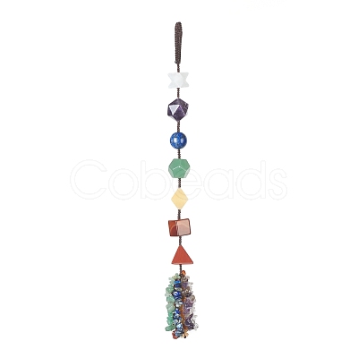 Geometry Shape Chakra Hanging Ornament AJEW-I059-05-1