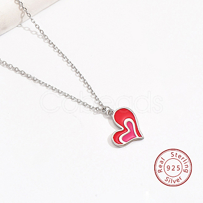 Anti-Tarnish Rhodium Plated 925 Sterling Silver Pendant Necklaces XY5638-2-1