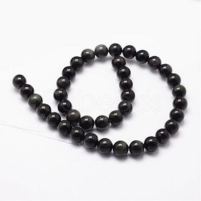 Natural Rainbow Obsidian Beads Strands G-D838-12mm-04-1