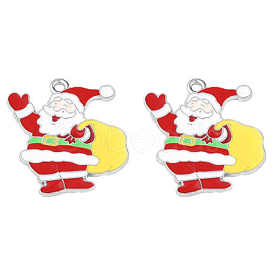Rack Plating Alloy Enamel Pendants LS-ENAM-N060-04P-1