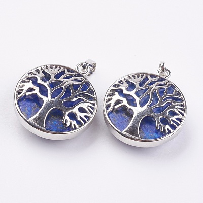 Natural Lapis Lazuli Pendants KK-K216-A09-1
