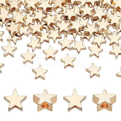 100Pcs Brass Beads KK-PH0011-44G-1