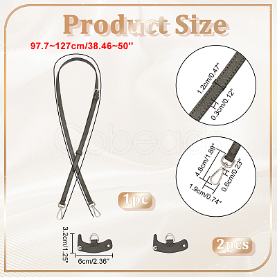 Leather Bag Handles & Undamaged Bag Triangle Buckle Connector FIND-WH0191-13B-1