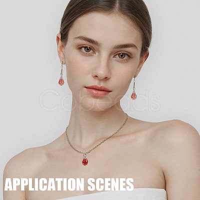 80Pcs Imitation Gemstone Acrylic Pendants PALLOY-HY00100-1