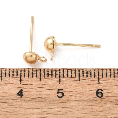Brass Stud Earring Findings LS-KK-G604-01G-01-1