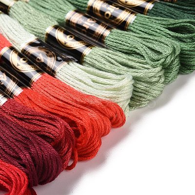 12 Skeins 12 Colors 6-Ply Polyester Embroidery Floss OCOR-M009-01B-03-1