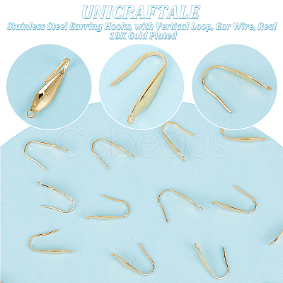 50Pcs 316 Stainless Steel Earring Hooks STAS-UN0058-85-1