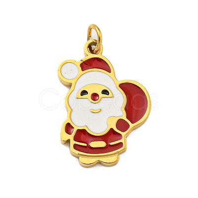 Christmas Theme Ion Plating(IP) 304 Stainless Steel Pendants STAS-O005-01H-G-1