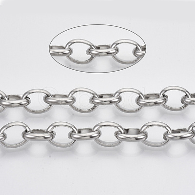 Tarnish Resistant 304 Stainless Steel Rolo Chains STAS-R100-34-1