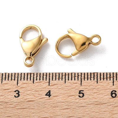 304 Stainless Steel Lobster Claw Clasps X-STAS-V007-01E-G-1