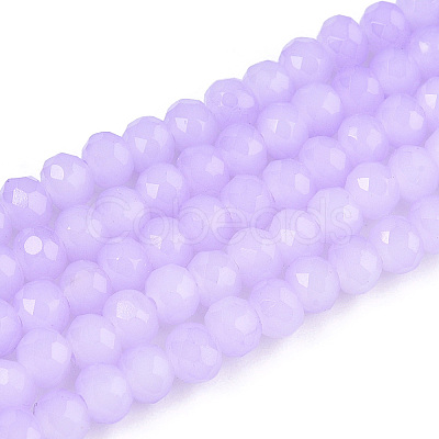 Baking Paint Imitation Jade Glass Bead Strands DGLA-A034-J2MM-A50-1