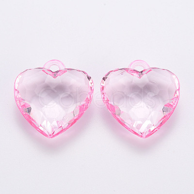 Transparent Acrylic Pendants TACR-T024-03B-903-1