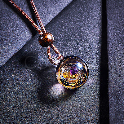DIY Jewelry Galaxy Universe Ball Necklaces Making DIY-BC0009-20B-1