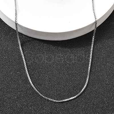 1MM Brass Box Chain Necklaces NJEW-Z083-01P-1