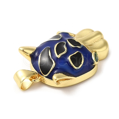 Rack Plating Brass Enamel Cubic Zirconia Pendants KK-Q771-06G-1
