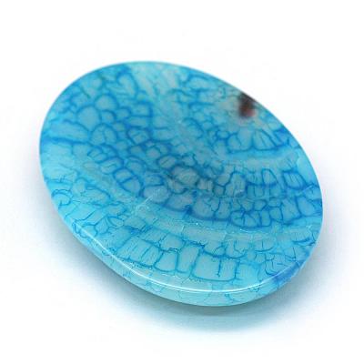 Oval Dyed Natural Crackle Agate Cabochons G-R349-30x40-01-1