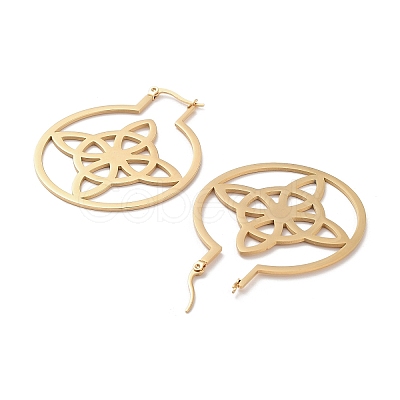 304 Stainless Steel Hoop Earrings EJEW-P271-02C-G-1