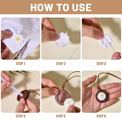DIY Flat Round Wood Pendant Neckalces Making Kits DIY-CA0007-06-1