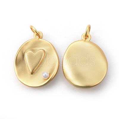 Brass Pendants KK-F783-05G-1