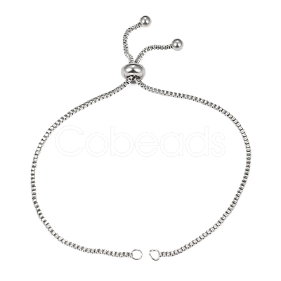 Tarnish Resistant Adjustable 304 Stainless Steel Slider Bracelets Making X-STAS-T050-031P-1
