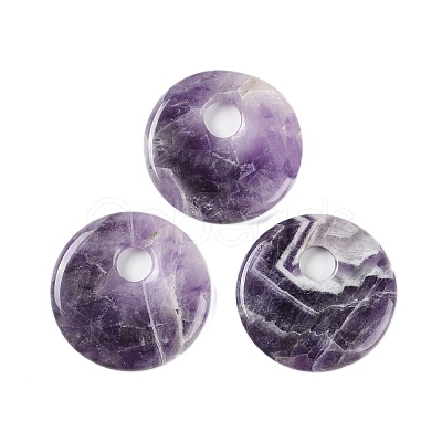 Natural Amethyst Pendants G-C140-10F-1