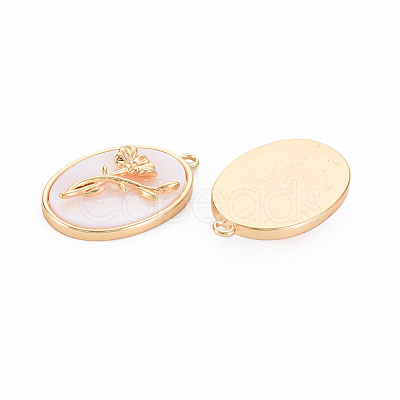 Brass Birth Floral Pendants KK-S364-286-1