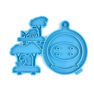 DIY Christmas Deer Pendant Food Grade Silicone Molds XMAS-PW0001-010B-1