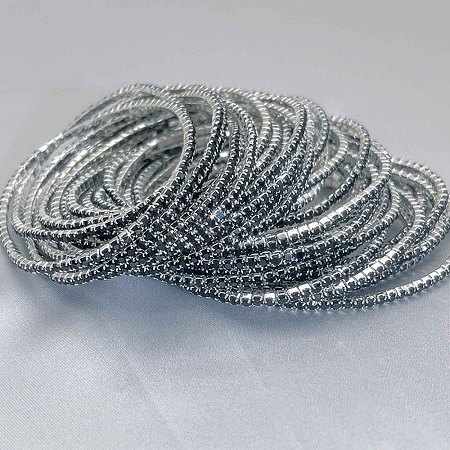 Brass Rhinestone Tennis Bracelets WG6EB7A-07-1