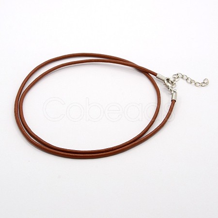 Leather Cord Necklace Making MAK-F002-11-1