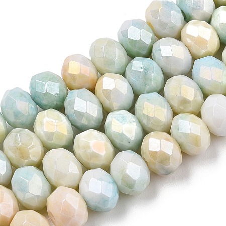 Ombre Effect Dyed Glass Beads Strands X-GLAA-C023-02-B02-1