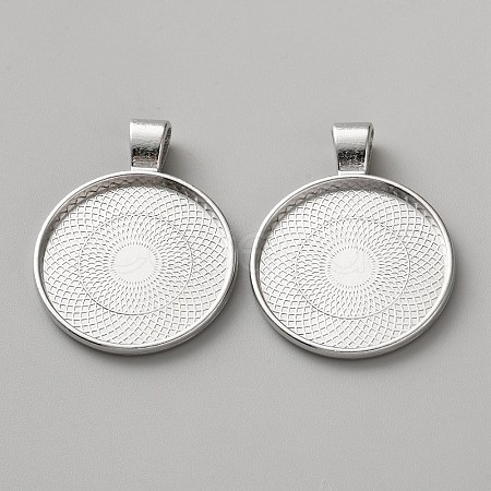 Zinc Alloy Pendant Cabochon Settings FIND-WH0365-028P-1