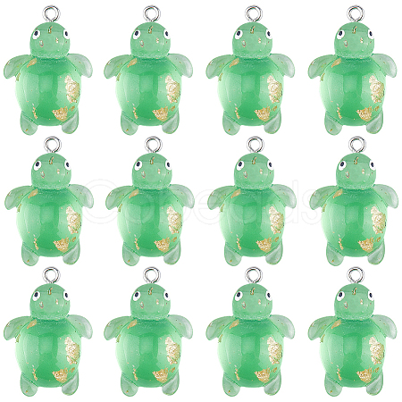 30Pcs Transparent Resin Pendants RESI-SC0002-72-1