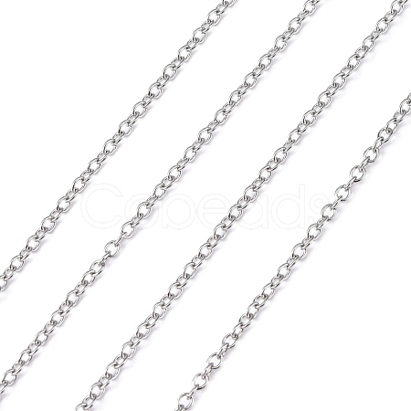Tarnish Resistant 304 Stainless Steel Cable Chains CHS-R003-0.4mm-1