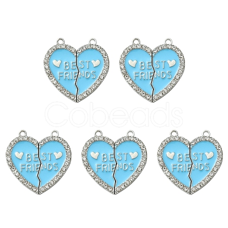 Alloy Enamel Split Pendant ENAM-YW0003-81B-1