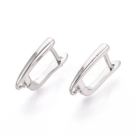 Brass Hoop Earring Findings KK-N267-23A-P-1