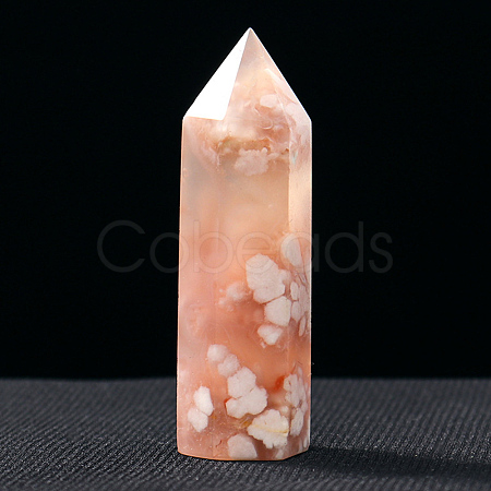 Tower Natural Cherry Blossom Agate Display Decoration WG83739-02-1