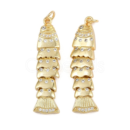 Brass Micro Pave Cubic Zirconia Pendants KK-A269-19G-1